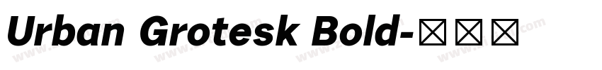 Urban Grotesk Bold字体转换
